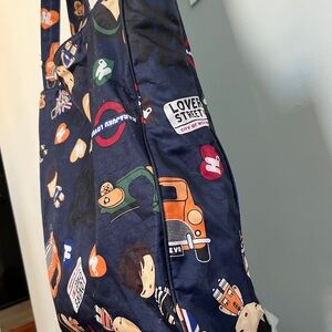 Hanna Andersson Blue Tote with Yellow Lining